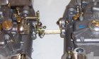 Set of lever, dual carburetor, CIH, diameter 40-45